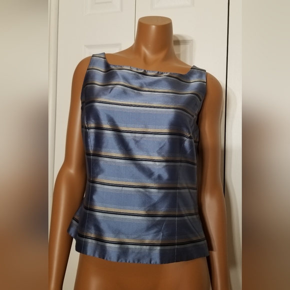 LOFT Tops - Loft Camisole Blue Side Zip Petite